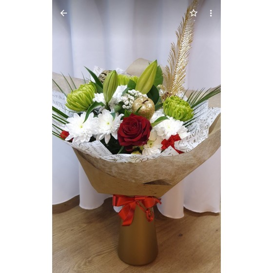 Festive Bio-Vase arrangement